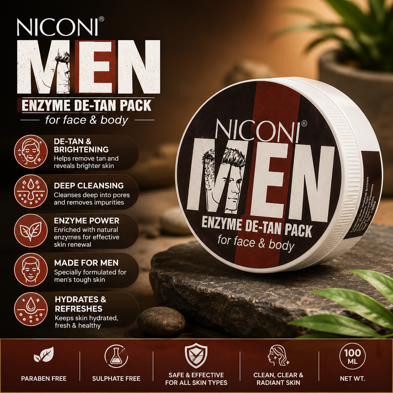 Niconi Men GlowMax De-Tan Cream